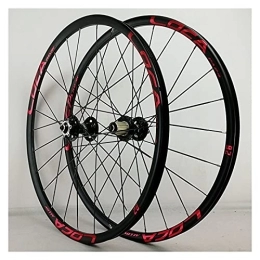 Zyy Mountain Bike Wheel Zyy MTB Wheelset 26" 27.5" 29" Quick Release Disc Brake Flat Spokes Bike Wheel Aluminum Alloy fit 8 9 10 11 12 Speed Cassette Bicycle Wheelset (Color : Red, Size : 26in)