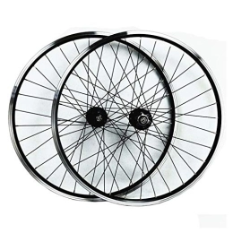 Zyy Mountain Bike Wheel Zyy QR 26 Inch MTB Front & Rear Wheel Disc Brake V Brake Wheelset 7 / 8 / 9 / 10 / 11 Speed Cassette Freewheel Hybrid Aluminum 36H (Color : Black Hub)