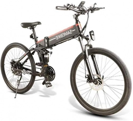 HongLianRiven vélo 26 pouces lectrique Mountain Bikes, 48V Batterie au lithium en alliage d'aluminium adulte lectrique pliant Vitesse maximale 32KM / H LCD cristaux liquides Instrument 6-24 ( Color : A )