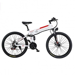 Pc-Glq vélo 26" Vélo Electrique E-Bike - VTT Pliant 48V 350W 12A Batterie Au Lithium De Grande Capacité - Ville Léger Vélo De avec Moyeu 21 Vitesses, Blanc