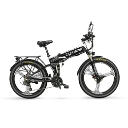 Extrbici Vélo de montagne électrique pliant Extrbici Vélos Electriques pour Hommes et Femmes Pliable 21 Vitesses (26x1, 95'') MTB Eclairage LED 48V 12.8AH