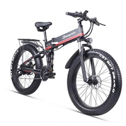 HOME-MJJ Vélo de montagne électrique pliant HOME-MJJ E-Bike LCD 26''with Pliant Affichage 1000W 48V 12.8AH 40KM / H Amovible Batterie au Lithium électrique Vélo de Montagne avec 3 Modes de Conduite (Color : Red, Size : 48V-12.8Ah)