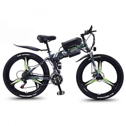 Hyuhome Vélo de montagne électrique pliant Hyuhome VTT électrique pour Adultes, Pliable VTT eBikes pour Hommes Femmes Femmes, 360W 36V 8 / 10 / 13Ah Tout Terrain 26" VTT / Commute Ebike, Gray One Wheel, 10AH