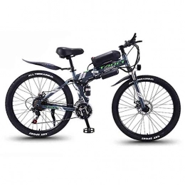 Hyuhome Vélo de montagne électrique pliant Hyuhome VTT électrique pour Adultes, Pliable VTT eBikes pour Hommes Femmes Femmes, 360W 36V 8 / 10 / 13Ah Tout Terrain 26" VTT / Commute Ebike, Gray Spoke Wheel, 13AH