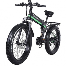 PLYY Vélo de montagne électrique pliant PLYY 1000W Vlo lectrique, Pliable VTT, Fat Tire Ebike, 48V 12.8AH (Color : Green)