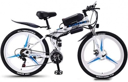 RDJM vélo RDJM VTT Electrique, Pliant vélo électrique E-Bike 26 « » vélo électrique avec 36V 350W Moteur et 21 Vitesses Vitesse Neige vélo électrique vélomoteur VTT Cadre Aluminium (Color : White)