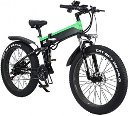 RDJM vélo RDJM VTT Electrique, Électrique Pliant vélo for Adultes, Cadre en Alliage léger 26 Pouces Pneus Montagne vélo électrique avec avec écran LCD, 500W Watt Moteur, 21 / 7 vélo électrique Maj délais