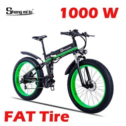 Shengmilo Vélo de montagne électrique pliant Shengmilo Vélo Électrique Pliant, Vélo De Neige De Montagne 26 Pouces, Batterie Au Lithium 48V / 13aH Incluse (Vert)