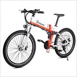 Shengmilo Vélo de montagne électrique pliant Shengmilo Vélo Électrique VTT Ebike 26", Moteur 48V 500W avec Batterie Lithium Amovible 10.4 Ah, Suspension Complète Shimano 21 Vitesses avec Écran LCD Intelligent