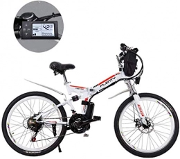 WCY vélo VTT électrique, 24 pouces amovible Batterie au lithium Montagne électrique pliant vélo avec trois suspendus Sac d'équitation Modes appropriés for les hommes et les femmes, Taille: 18Ah / 864Wh, Couleu