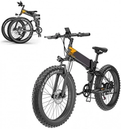WJSWD vélo Vélo de neige électrique, Vélo électrique 26'''LIMFLIER pour adultes, vélo électrique / Traiter Ebike FAT TIRE E-vélo avec moteur 400W, batterie 48V 10AH Batterie Lithium Battery Hydraulic Disc freins