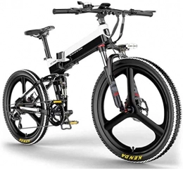 WJSWD vélo Vélo de neige électrique, Vélo électrique pour adultes 48V 10Ah Lithium-ion Batterie amovible, cadre en alliage d'aluminium et la roue alliage de magnésium ultra-légère, ont trois modes d'équitation i