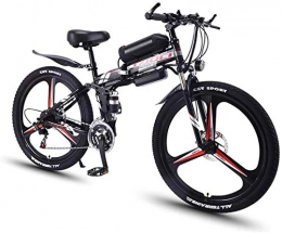 WJSWD vélo Vélo de neige électrique, Vélos électriques pour adultes 350W pliante de montagne en aluminium en aluminium vélo électrique avec 21 vitesses et 3 modèle de travail électrique vélo électrique Croisière