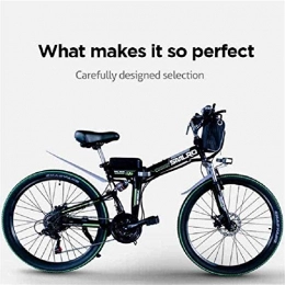 HCMNME vélo Vélo durable de haute qualité, Vélos électriques, Bikes pliantes Frein à disque VTT de VTT avec batterie au lithium 10Ah 36V for adultes et adolescents ou sports de voyage de vélo en plein air Cadre e
