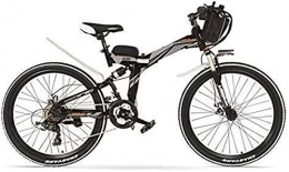 Erik Xian vélo Vélo électrique électrique VTT 26 pouces puissant E fort vélo, 48V 12AH 500 / 240W Moteur, suspension Plein cadre en acier haute teneur en carbone Pedal Assist pliant vélo électrique, frein à disque,