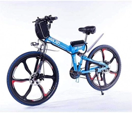 Erik Xian vélo Vélo électrique électrique VTT Vélo électrique assistée pliant lithium VTT 27 vitesses Batterie vélo 350W48v13ah suspension complète à distance, Bleu, 15AH pour les sentiers de la jungle, la neige, la