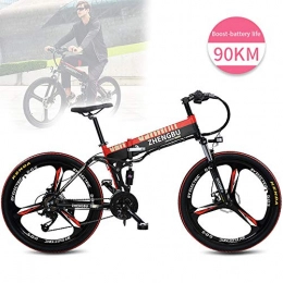 ZDTVU vélo ZDTVU Vélo Pliant électrique, 26 Pouces pneus Vélo électrique Batterie au Lithium 48V 10Ah, Suspension Complète Premium, pour Adulte / Unisexe