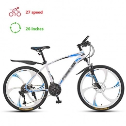 Aquila Vélo de montagnes 26 pouces Mountain Bikes, Adulte Garçons Filles Hard Tail Mountain Trail Bike, double frein à disque de bicyclette, Frein à disque mécanique à vitesse variable vélo AQUILA1125 (Color : White)