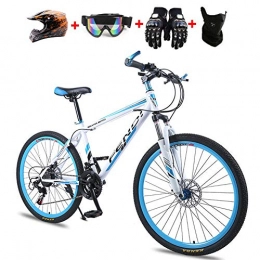 WHYTT vélo 27 Vitesses Big Wheels Hardtail Mountain Bike Sécurité, Overdrive Cadre en Aluminium Mountain Trail Bike, Mens Women Bicycle, Convient pour Voyager dans La Ville Sauvage, 24"