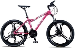 Aoyo Vélo de montagnes Adulte Vélo de route, 24En 21 vitesses VTT, léger en alliage d'aluminium Plein cadre, Suspension avant Roue Etudiante hors route Déplacement des adultes vélo, (Color : Pink)