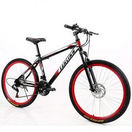 LISI Vélo de montagnes Alliage d'aluminium 26 Pouces Frein de Disque de vélo de Montagne v Frein Off-Road Adulte Vitesse Montagne Hommes et Femmes vélo, Red