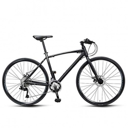 AZYQ Vélo de montagnes AZYQ Vlo de route 30 vitesses, vlo de banlieue adulte, vlo de route en aluminium lger, roues 700 * 25C, vlo de course avec frein disque double, gris, Noir