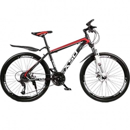 BNMKL Vélo de montagnes BNMKL 24 Pouces / 26 Pouces Vélo De Route, Vélo De Routeb 30 Vitesses Étudiant Suspension Avant Vélo VTT Cadre en Acier Au Carbone À Haute, Black Red, 26 inch