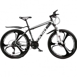 BNMKL Vélo de montagnes BNMKL Vélo VTT, Vélo De Montagne, 26 Pouces-21 / 24 / 27 Vitesses Suspension Avant VTT Bicyclette, Freins À Disque, pour Adolescents D'adultes Hommes Et Femmes, Black White, 26In 21Speed