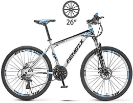 BUK Vélo de montagnes BUK Velo Garcon, Trekking Bike Cross Trekking Bikes Mountain Off-Road Bike Hommes et Femmes avec vélo léger à Vitesse variable-26 Pouces / 24 Vitesses_Blanc