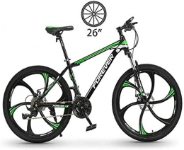 BUK Vélo de montagnes BUK Velo Homme VTT Adulte, Vélo de Trekking Cross Trekking vélos Freins Doubles à 6 Branches Vélo de Course Tout-Terrain amortissant Les Chocs Etudiants Vitesse variable-26 Pouces / 24 Vitesses_Vert