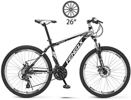 BUK Vélo de montagnes BUK Velo VTT Homme, Trekking Bike Cross Trekking Bikes Mountain Off-Road Bike Hommes et Femmes avec vélo léger à Vitesse variable-26 Pouces / 24 Vitesses_Noir