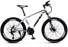 CZYNB Vélo de montagnes Confortable Hensdd Adult Mountain Bike, 26 Pouces, 21 Vitesses VTT, Double Frein à Disque Damping Vitesse VTT Tout-en-Un vélo (Color : White, Size : 24 Speed)