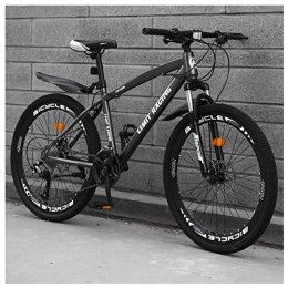 COSCANA Vélo de montagnes COSCANA Vélo De Montagne avec Suspension Avant De Cadre De 17", VTT 21-27 Vitesses, Freins à Double Disque Vélo De Montagne pour Hommes Femmes AdultesGray-21 Speed