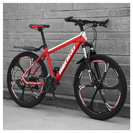 COSCANA Vélo de montagnes COSCANA Vélo De Montagne, Roues De 26 Pouces Vélo 21-30 Vitesses, Suspension Avant De Vélo pour Adolescents Adultes, Vélos VTT pour Hommes Et Femmes en Plein AirRed-24 Speed