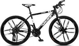 CSS vélo CSS Vélo de montagne, frein à disque double 21 / 24 / 27 / 30 vitesses, suspension intégrale antidérapante, fourche à suspension, vélo de montagne 26 pouces 6-27, Noir, 21 vitesses
