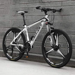 DFEIL Vélo de montagnes DFEIL Blanc 26 Pouces Cross-Country de vélo de Montagne, Haute teneur en Carbone en Acier Hardtail VTT, Vélo de Montagne avec Suspension Avant Siège réglable (Color : 24 Speed)