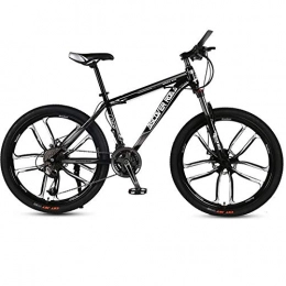 DGAGD Vélo de montagnes DGAGD 26 Pouces VTT vélo Adulte Vitesse Variable Double Frein à Disque en Acier à Haute teneur en Carbone vélo dix Roues de Coupe-Noir_24 Vitesses