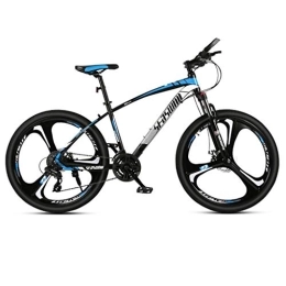 Dsrgwe vélo Dsrgwe VTT, 26” Mountain Bike, Cadre en Acier au Carbone Vélos Dur arrière, Double Disque de Frein et de la Fourche Avant, 21 Vitesses, 24x, 27 Vitesses (Color : Black+Blue, Size : 24 Speed)