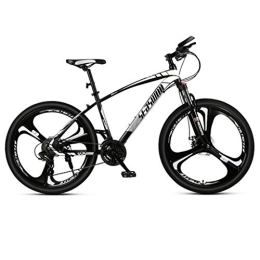 Dsrgwe vélo Dsrgwe VTT, 26” Mountain Bike, Cadre en Acier au Carbone Vélos Dur arrière, Double Disque de Frein et de la Fourche Avant, 21 Vitesses, 24x, 27 Vitesses (Color : Black+White, Size : 27 Speed)