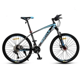 Dsrgwe vélo Dsrgwe VTT, 26inch VTT, Vélos Cadre en Alliage d'aluminium, Double Disque de Frein et de Suspension Avant Verrouillage, 33 Vitesse (Color : Blue)