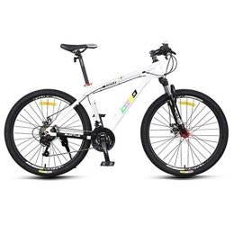 Dsrgwe vélo Dsrgwe VTT, 26inch VTT, Vélos Cadre en Alliage d'aluminium, Double Frein à Disque et Suspension Avant, 26 Pouces Roue à Rayons, 21 Vitesse (Color : White)