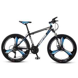LADDER Vélo de montagnes Dsrgwe VTT, 26inch VTT, Vélos de Montagne Semi-Rigide, Double Frein à Disque et Suspension Avant, 26 Pouces Roue, Cadre en Acier au Carbone (Color : Black+Blue, Size : 21-Speed)