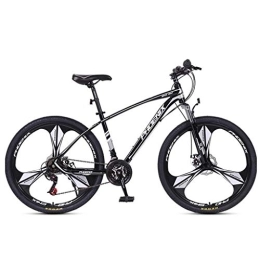 Dsrgwe vélo Dsrgwe VTT, VTT / Vélos, Cadre en Acier au Carbone, Suspension Double Frein à Disque et Avant et, 26inch / 27inch Roues à Rayons, 24 Vitesse (Color : Black+Silver, Size : 26inch)