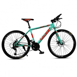 EAHKGmh vélo EAHKGmh 26 Pouces Roues Adultes VTT Carbone de Montagne Vlos en Acier Vitesse vlo Pleine Double Suspension Freins Disque Vlo de Montagne (Color : Green, Size : 27 Speed)