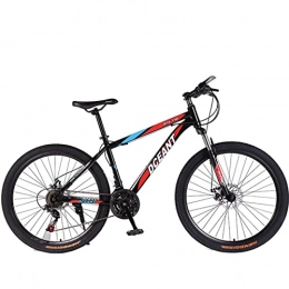 EASSEN vélo EASSEN Vélo de Montagne 26"Adulte, Transmission à 21 Vitesses, Cadre en Acier au Carbone élevé avec Freins à Double Disque améliorés Absorption de Choc Vélo MTB, pneus plu Black Red