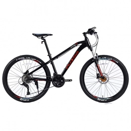 EASSEN vélo EASSEN Vélo de montagne pour adulte de 66 cm, 9 vitesses, suspension complète, frein hydraulique, frein à l'huile, cadre en aluminium, vélos d'extérieur pour amateurs de cyclisme VTT - Noir et rouge