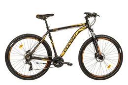 EDEN Bikes vélo EDEN BIKES Vélo 29'' VTT Cadre Alu, Fourche Télescopique, 21 VIT Dérailleurs Shimano Poignées Gâchettes & Double Freins à disques hydrauliques Noire & Orange