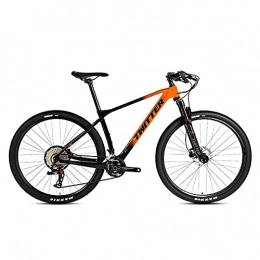 EWYI vélo EWYI Vélo De Montagne Vitesse Variable, VTT Fibre Carbone 27.5 / 29'', Absorption Chocs Vélo Étudiant Cross-Country Fourche À Air Contrôlée par Fil Alliage Magnésium D'alum Black Orange-27.5