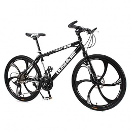 FLYFO Vélo de montagnes FLYFO Vélo de montagne pour adulte, vélo monocycle en acier au carbone, 26", amortisseur de chocs féminins et de vitesse variable 21 / 24 / 27 / 30 vitesses, noir, 27 speed