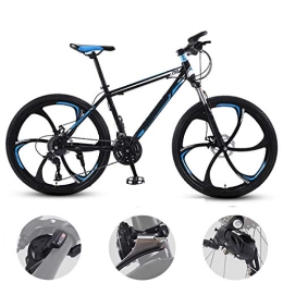 GUOHAPPY Vélo de montagnes GUOHAPPY VTT Vélo Adulte, VTT 26 Pouces avec Système De Freinage À Double Disque, 20 / 22 / 24 / 26 Vélo De Vitesse, Adapté À La Hauteur 150-175Cm, Black Blue, 24